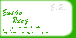 eniko rusz business card